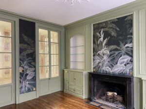 Pose de papier peint par l'entreprise Glanddier à Abbeville