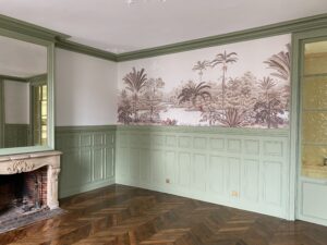 Pose de papier peint par l'entreprise Glanddier à Abbeville